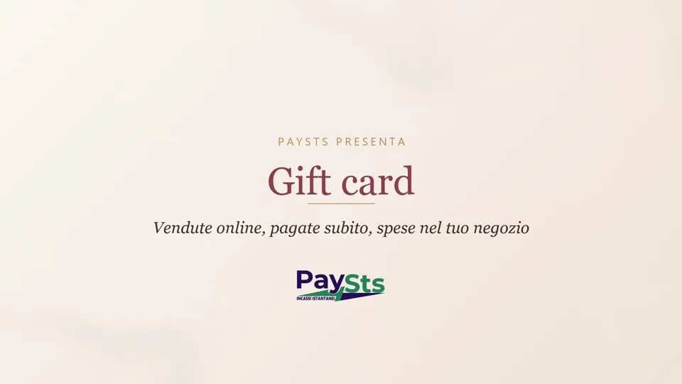 Gift card del negozio: vendute online con bonifico immediato, spese in negozio o nel wallet