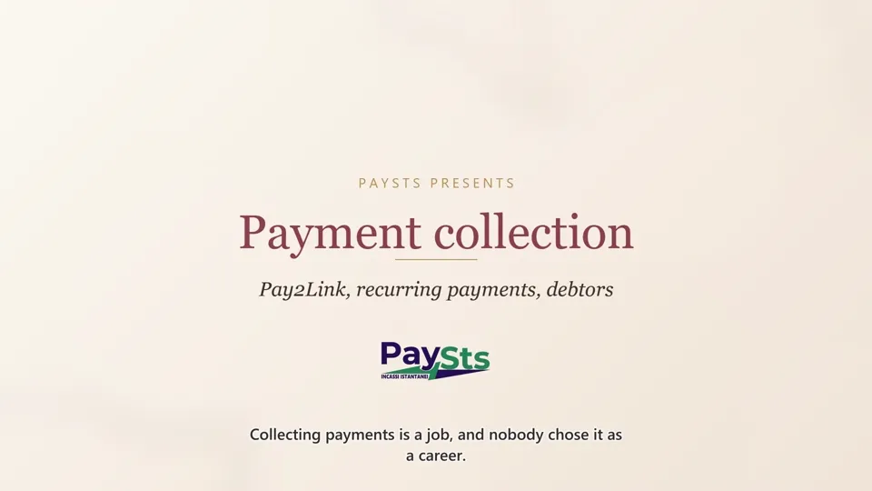 PaySts payment collection: Pay2Link payment links, automatic instalments and reconciliation