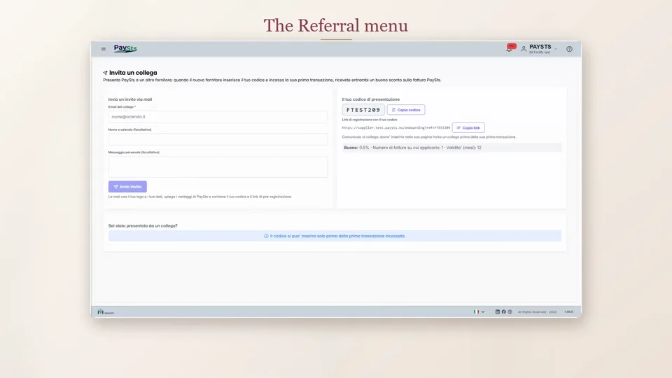 Refer a colleague to PaySts: an invoice discount for the referrer and the newcomer