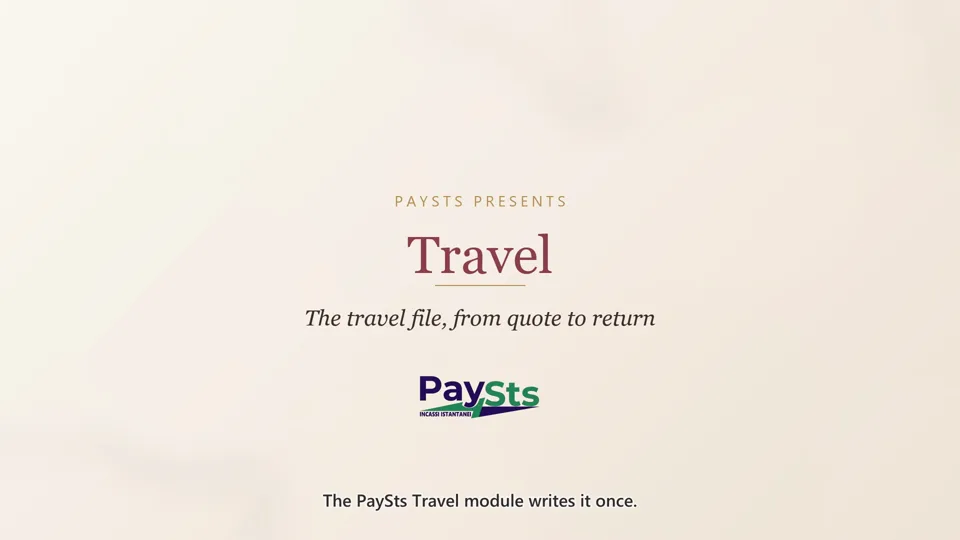PaySts Travel: the travel file with margin, deposits, signed contract and 74-ter statement