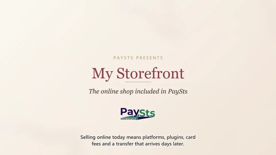 PaySts My Storefront: the online shop included, with bank payment and zero card fees