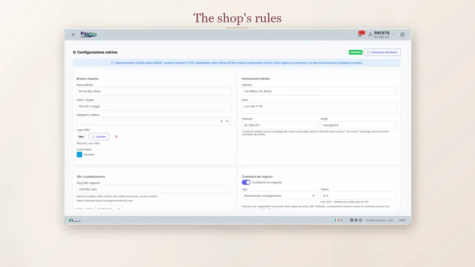 Wallet and cashback: the credit that brings the customer back to the shop, with rules set by you