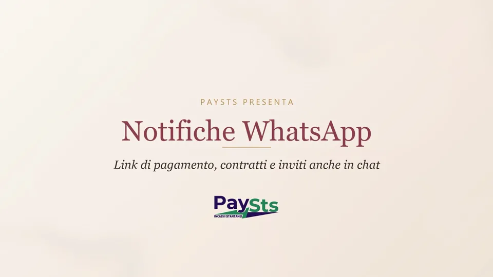 Notifiche WhatsApp: link di pagamento, contratti e inviti arrivano dove il cliente legge davvero